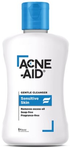 Acne-Aid gentle cleanser 100ml.สูตรอ่อนโยน (สีฟ้า) 